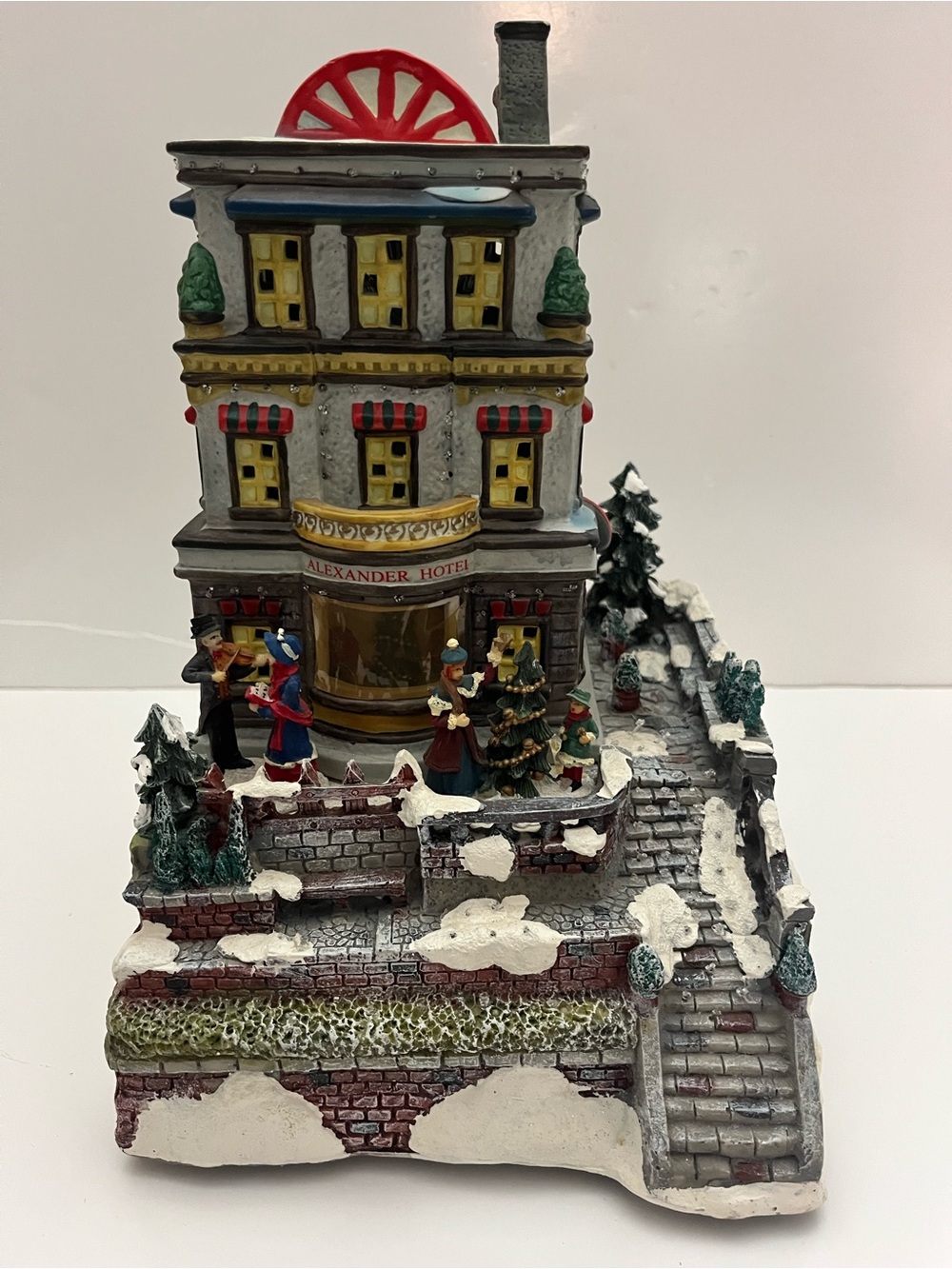 Vintage Fortune Island Alexander Hotel Christmas Village Light Up Building